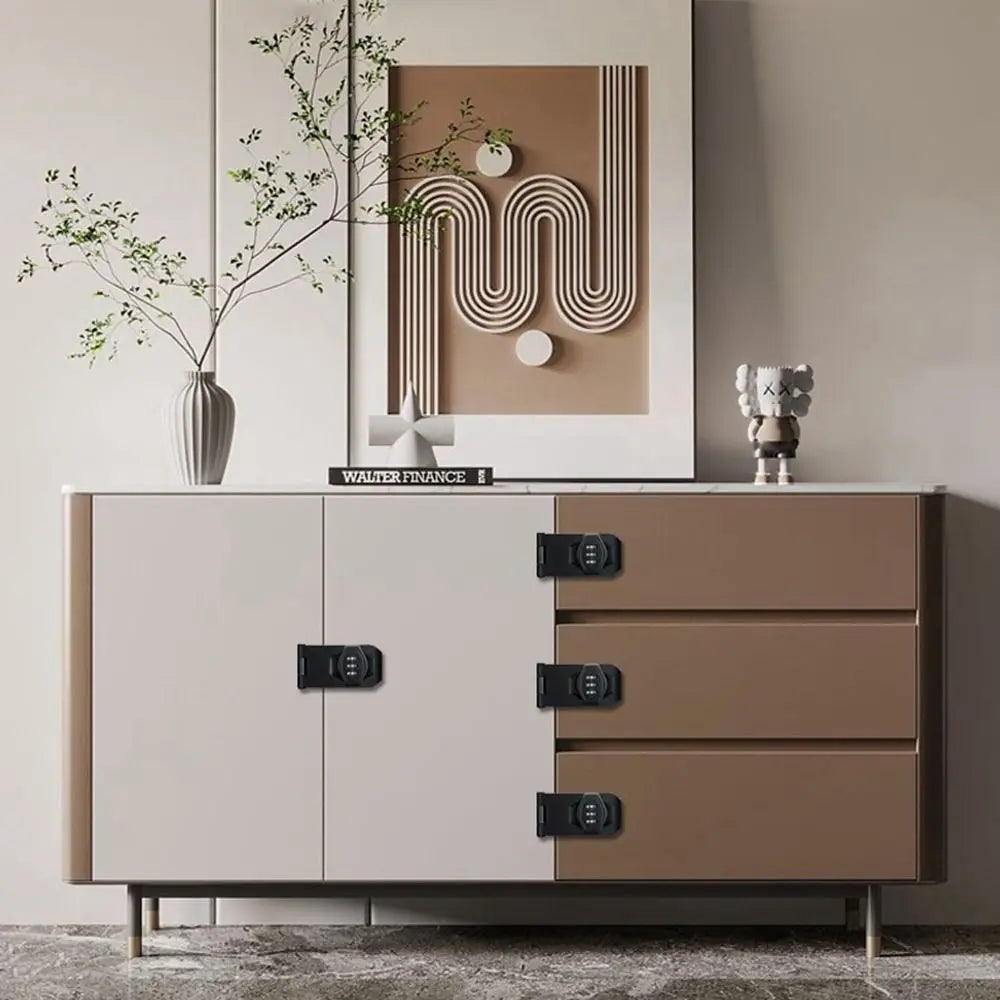 New Zinc Alloy Cabinet Password Locks Anti-Theft Security Combination Coded Lock 3 Digit Coded Keyless Window Stoppers Home