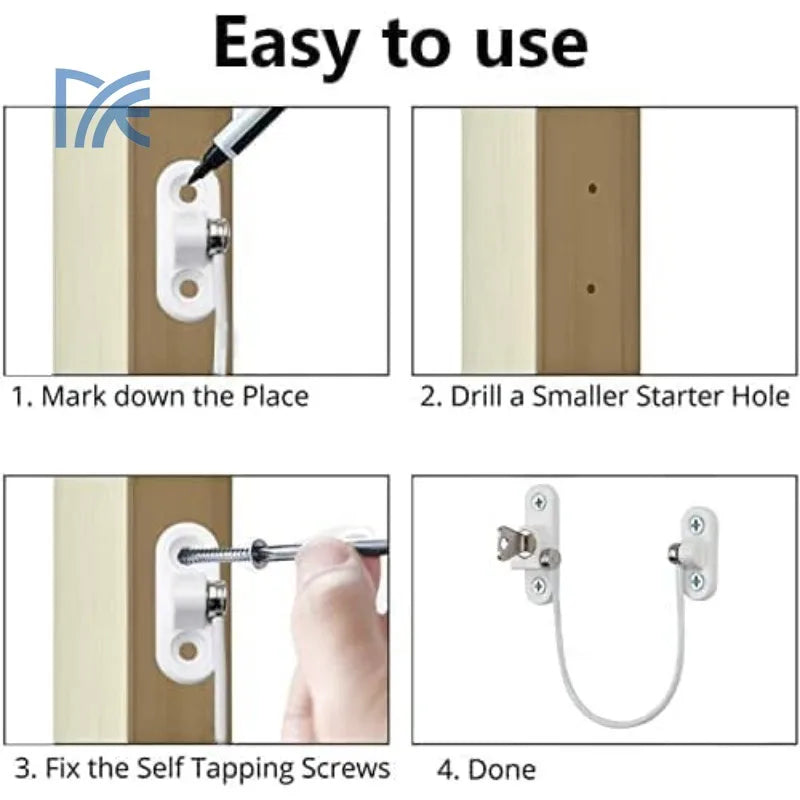 4pcs Children's Safety Window Door Lock Protection Limiter for Windows Lockers Child Safety