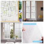 Wide 75/90 Cm Frosted Window Privacy Film, Non-Adhesive Window Glass Films, Heat Control Static Cling Removable Window Stickers