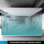 AIMOR Sticker Self-adhesive Customized Printing LOGO Decoration Office Use Translucency Semi-privacy Gradient Window Glass Film