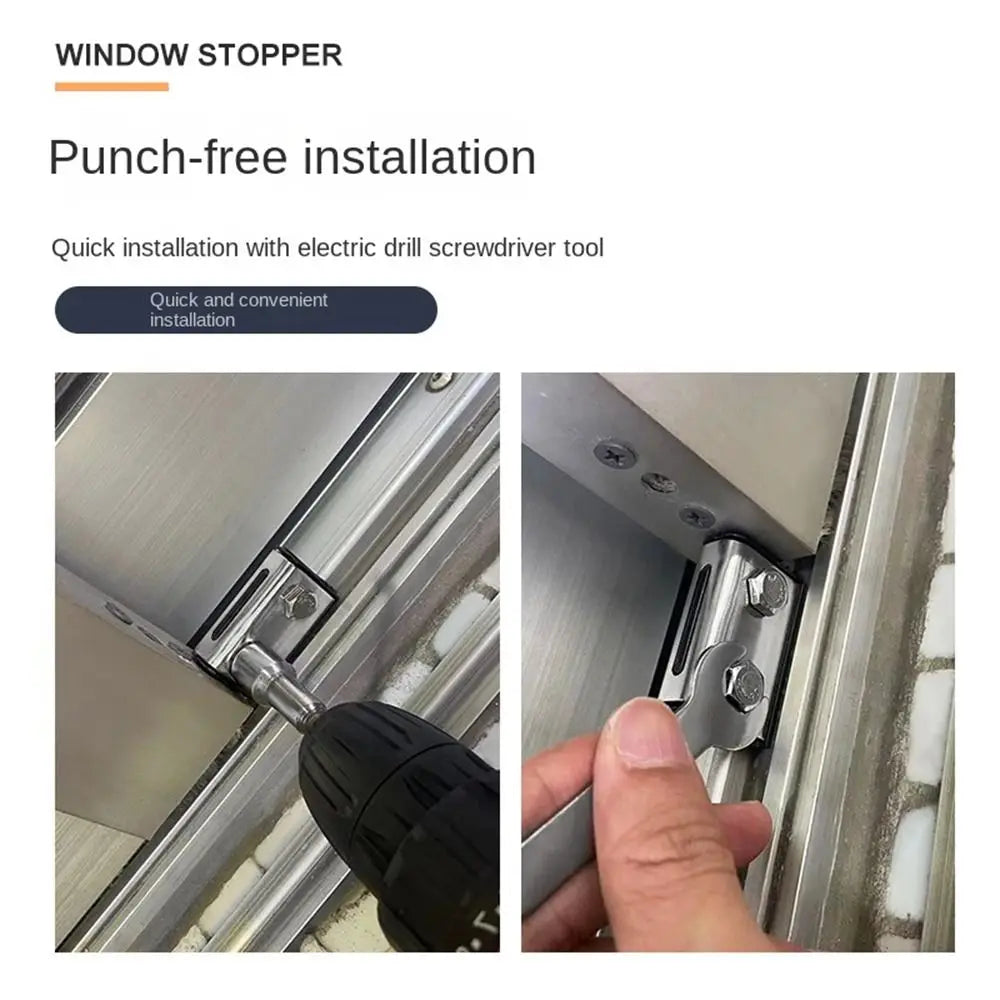 Sliding Window Security Lock Anti-Theft Lock Buckle Window Limiter Child Protection Safety Lock Durable Practical Window Stopper