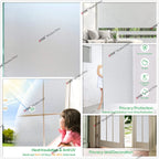 Window Privacy Film Rainbow 3D Decorative Glass Vinyl Stained Glass Decals Static Cling Window Sticker Non-Adhesive Films