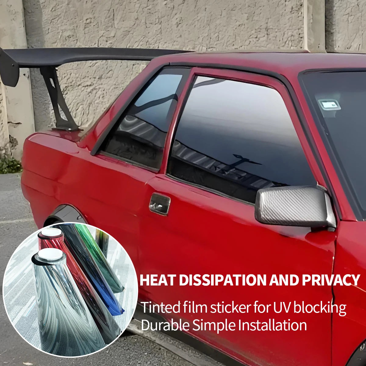 Gradient Solar Window Tint Film Color Changing Film Car Sun Shade Front Windshield Sunshade Protector Heat Insulation  Universal