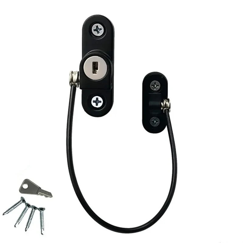 Children's Safety Lock High-rise Fall Protection Push-pull Limiter Window Lock External Push Flat Open Anti-theft Window Lock