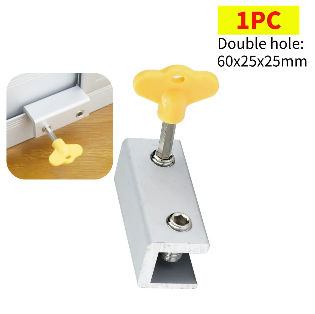 5-1pc Sliding Sash Stopper Cabinet Locks Straps Aluminum Alloy Safety Lock Child Protection Door And Window Anti-theft Lock