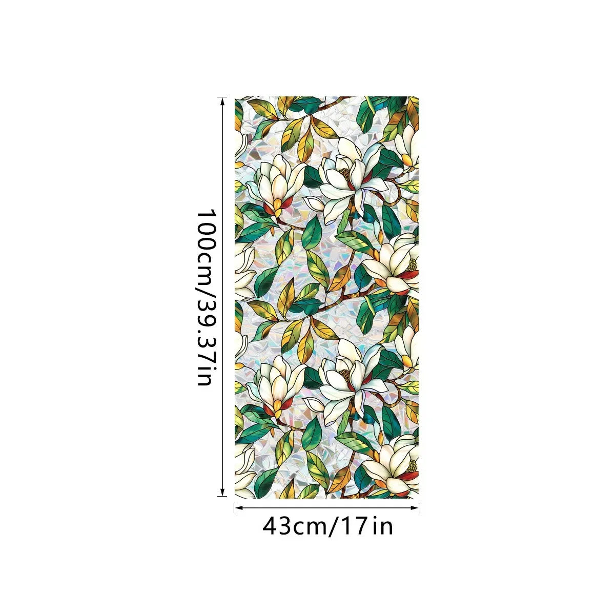 Sun Catcher Static Glass Stickers Non-Adhesive Window Sticker Decorative Privacy Flower Decal Painted Glass Rainbow Film Decors