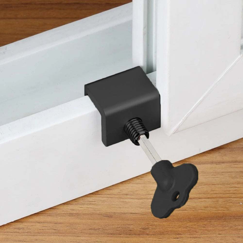 5-1pc Sliding Sash Stopper Cabinet Locks Straps Aluminum Alloy Safety Lock Child Protection Door And Window Anti-theft Lock