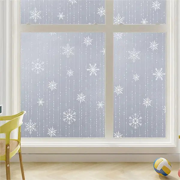 Glass Window Film Window Privacy Film Frosted Window Vinyl 3D Decorative Window Decals Non Adhesive Bathroom Living Room