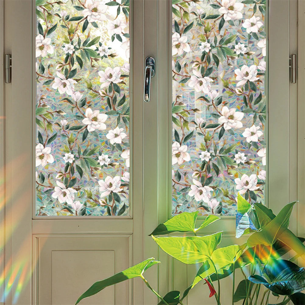 Window Film, Non-Adhesive Static Cling Window Film, Stained Glass Window Decals, Window Stickers for Home Office
