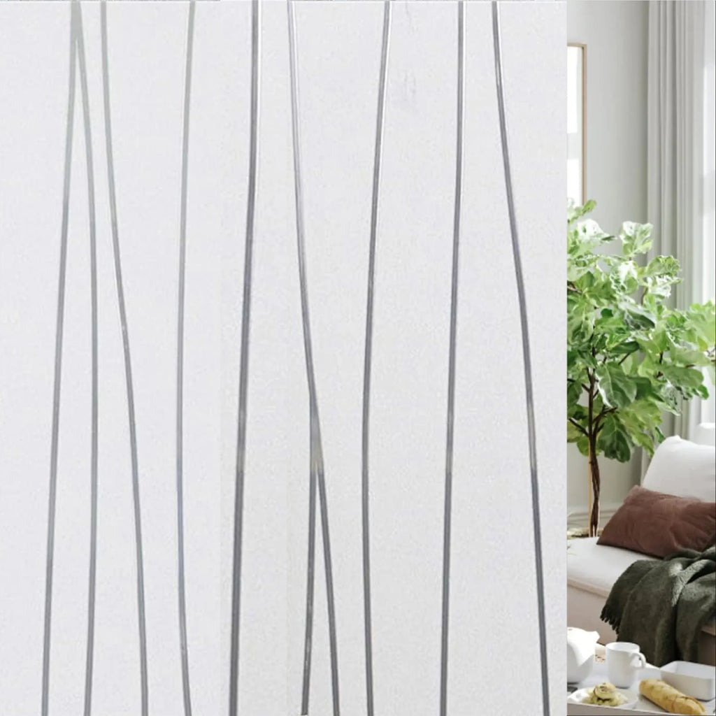 Wide 75/90 Cm Frosted Window Privacy Film, Non-Adhesive Window Glass Films, Heat Control Static Cling Removable Window Stickers