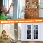 4Pcs Window Restrictor Sturdy Door Restrictor Lock Window Safety Lock Durable Childproof Security Lock with Key Baby Window Lock