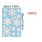 20X30CM Glass Window Snowflake Stickers - Christmas Decor for Home Room, New Year Gift, Navidad & Holiday Supplies