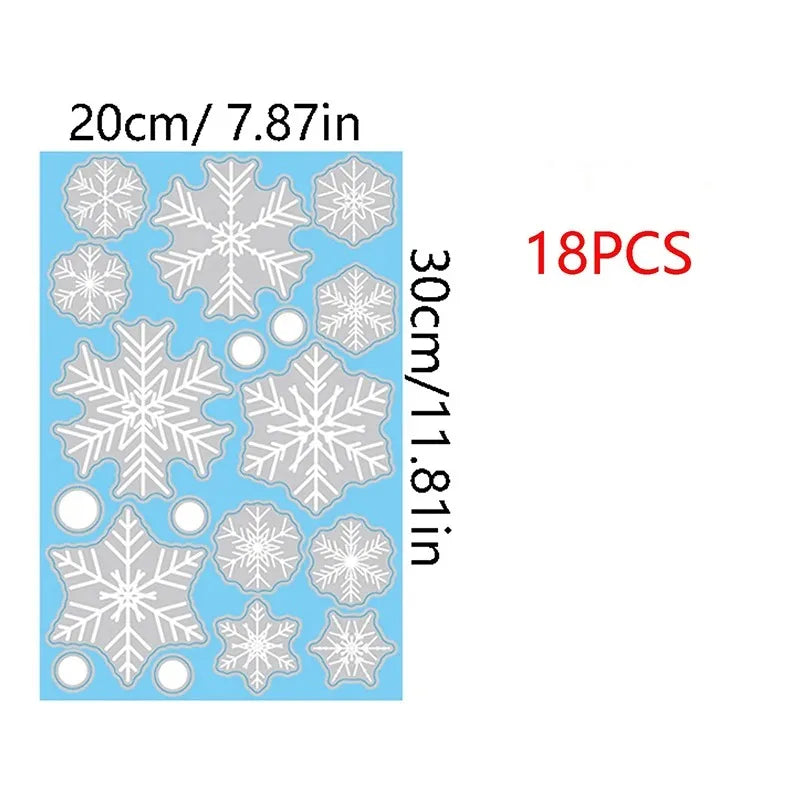 20X30CM Glass Window Snowflake Stickers - Christmas Decor for Home Room, New Year Gift, Navidad & Holiday Supplies