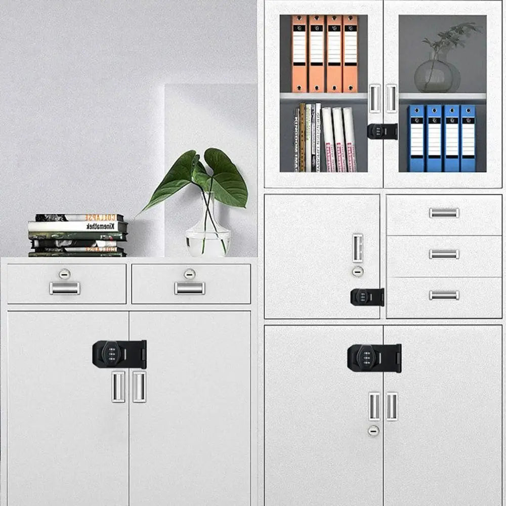 New Zinc Alloy Cabinet Password Locks Anti-Theft Security Combination Coded Lock 3 Digit Coded Keyless Window Stoppers Home