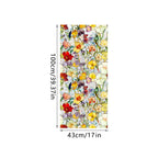 Sun Catcher Static Glass Stickers Non-Adhesive Window Sticker Decorative Privacy Flower Decal Painted Glass Rainbow Film Decors