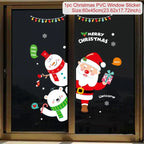 Christmas Window Stickers Christmas Wall Sticker Room Wall Decals Merry Christmas Decors 2024 For Home New Year Stickers 2025