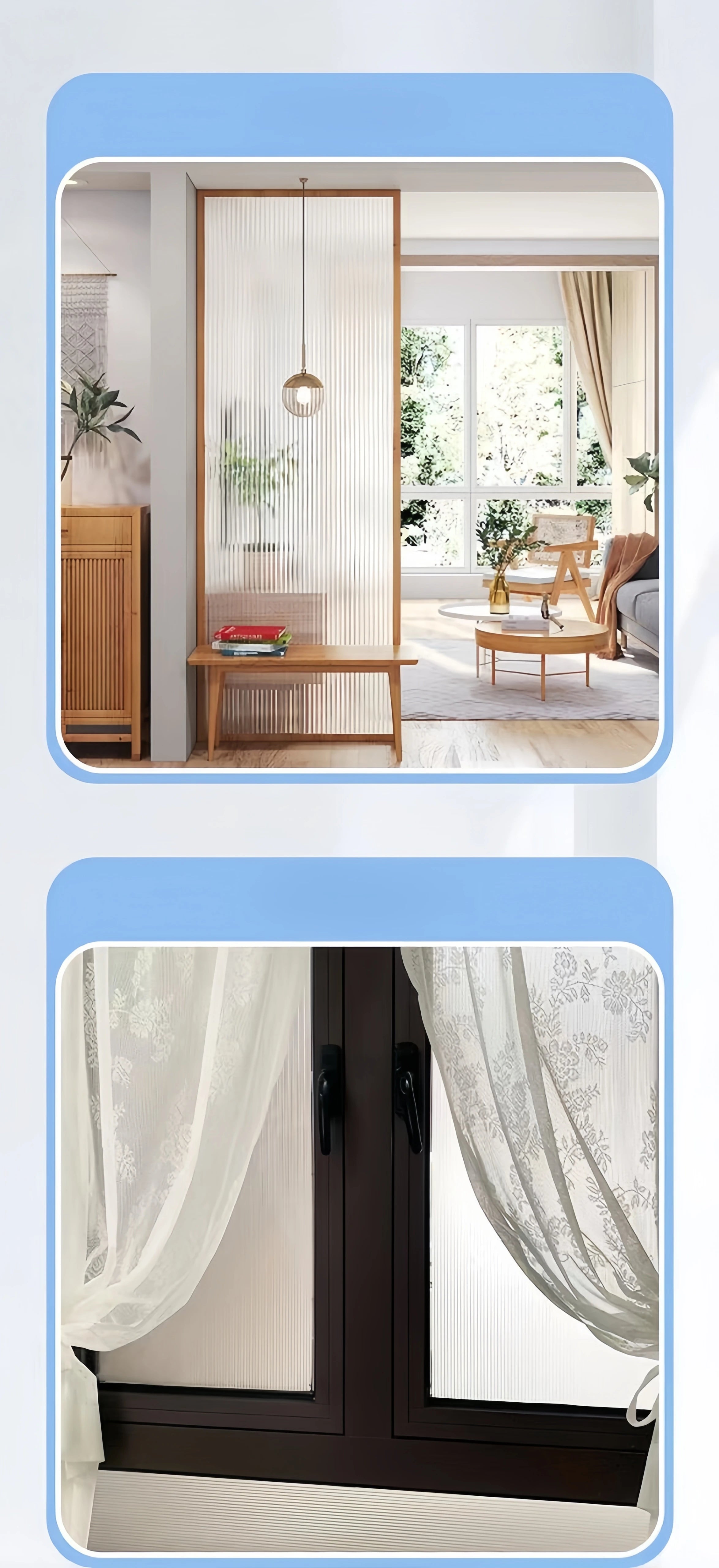 Changhong Glass Sticker Frosted Window Light-Transmitting Opaque Bathroom Kitchen Door Bathroom Anti-Light and Anti-Peeping Film Wavy Glass Film