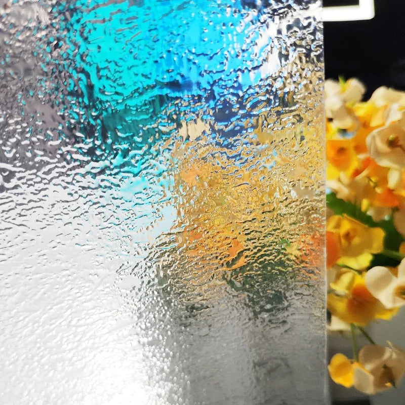 Glass Window Film Window Privacy Film Frosted Window Vinyl 3D Decorative Window Decals Non Adhesive Bathroom Living Room