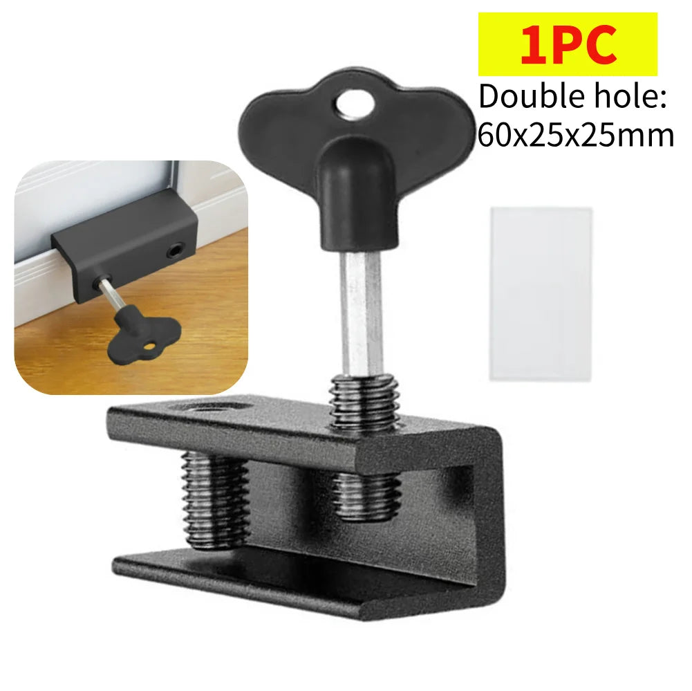 5-1pc Sliding Sash Stopper Cabinet Locks Straps Aluminum Alloy Safety Lock Child Protection Door And Window Anti-theft Lock