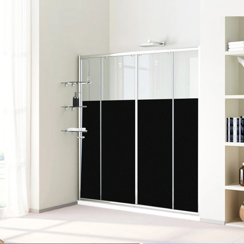 76/90cm Blackout Window Film Privacy: 100% Total Light Blocking Self-Adhesive Black Window Film for Glass Window for Baby Nurser