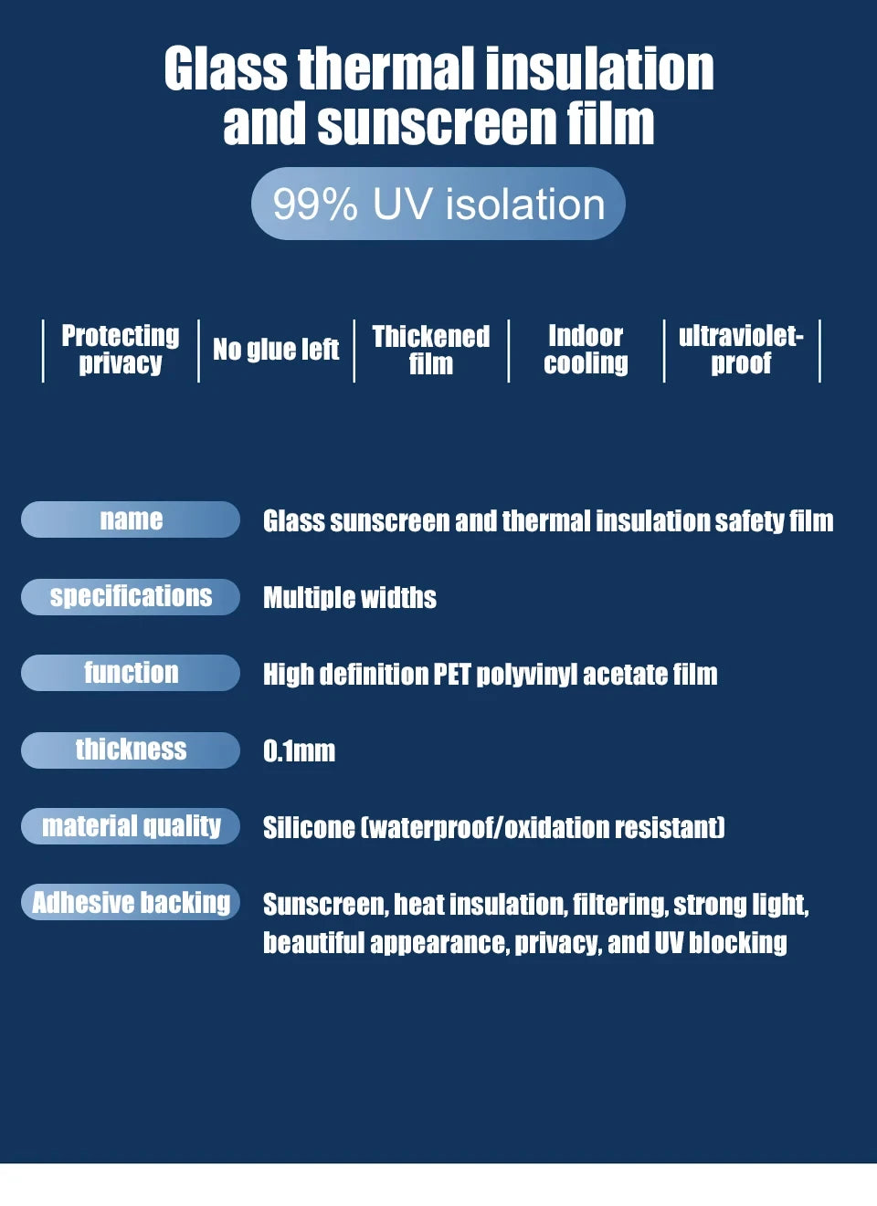 House Anti Look Window Privacy Film Adhesive Vinyl Mirror Foil One Way Car Glass Screen Tint Stickers Rolls UV Protection Tools