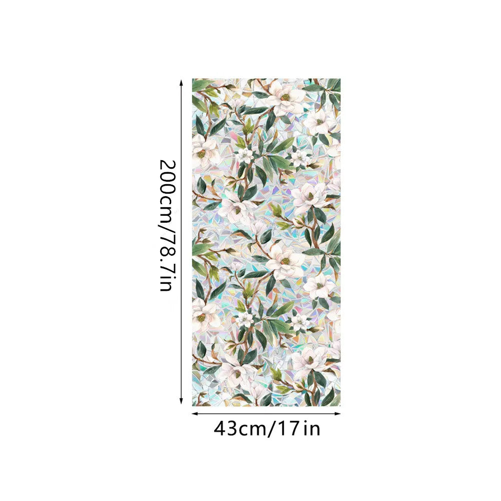 Window Film, Non-Adhesive Static Cling Window Film, Stained Glass Window Decals, Window Stickers for Home Office