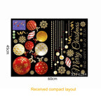 1pc Reusabl Window Stickers - Cartoon Snowflake & Merry Christmas Decals,White & Red DIY Holiday Decor for Glass Doors & Windows