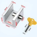 2 PCS Window Lock Buckle Fixed Alloy Non Perforated Window Lock Buckle Child Protection Safety Anti Pinch Anti-theft Lock Buckle