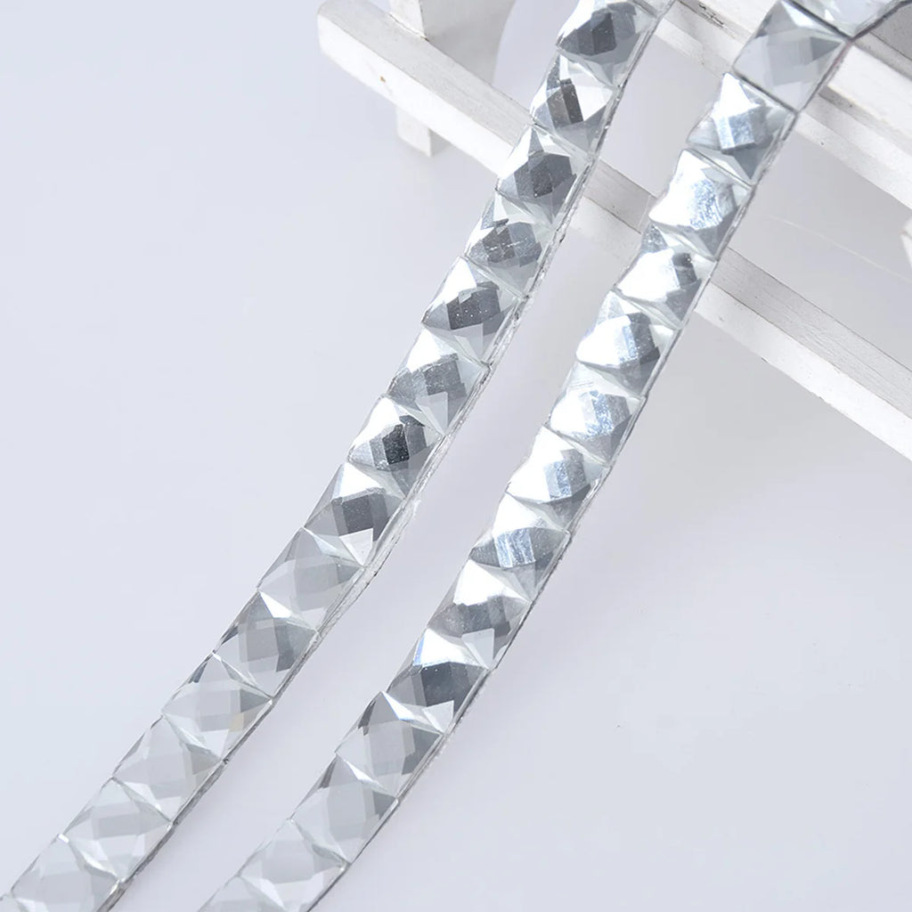 2M DIY White Self-adhesive Mosaic Three-dimensional Glass Drill Sticker Single Particle 1CM For Door and Window Renovation