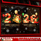 1pc 2026 Christmas Window Stickers Santa Claus Snowflake Pattern Christmas Decal New Year Gift Xmas Party Decorations Navidad