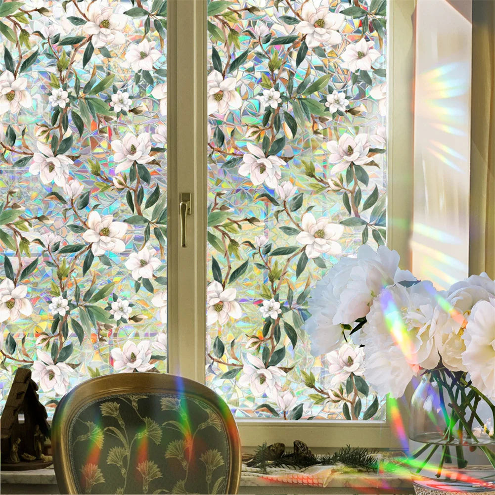 Window Film, Non-Adhesive Static Cling Window Film, Stained Glass Window Decals, Window Stickers for Home Office