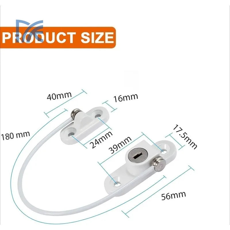 4pcs Children's Safety Window Door Lock Protection Limiter for Windows Lockers Child Safety