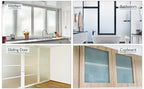 Frosted Window Privacy Film Heat Control UV Blocking, Static Cling Non-Adhesive Reusable Door coverings for Bathroom Home Office