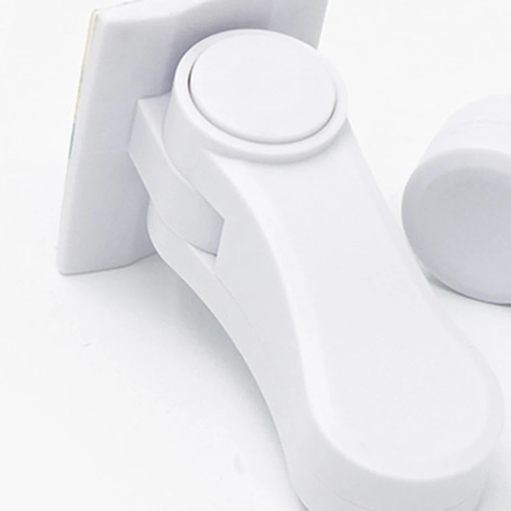 Child Safe Door Lock Universal Door Lever Lock 180 Degree Rotating Door Security Latch Self Adhesive for Window Door Cabinet