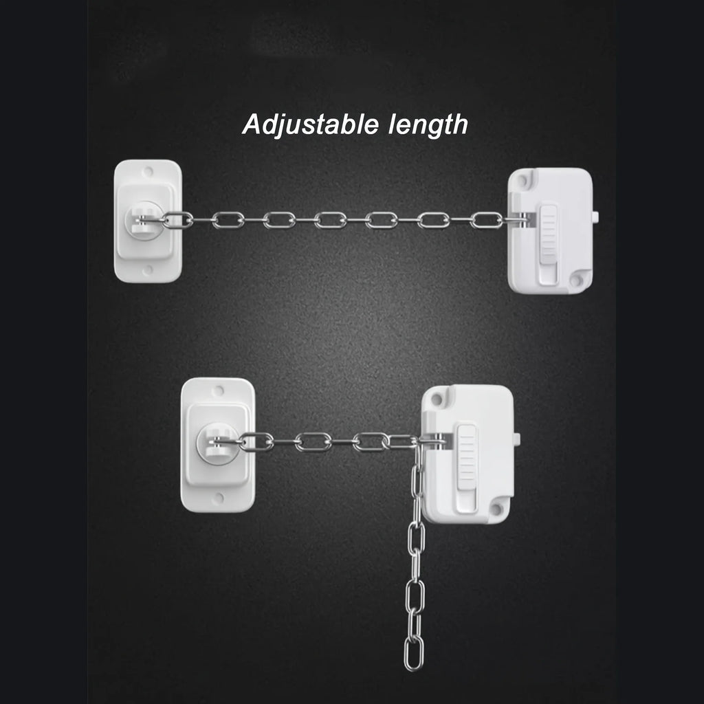 Adjustable Window Safety Lock - No-Drill/Drill Installation, Secure Sliding & Casement Windows with Screws and Adhesive Included