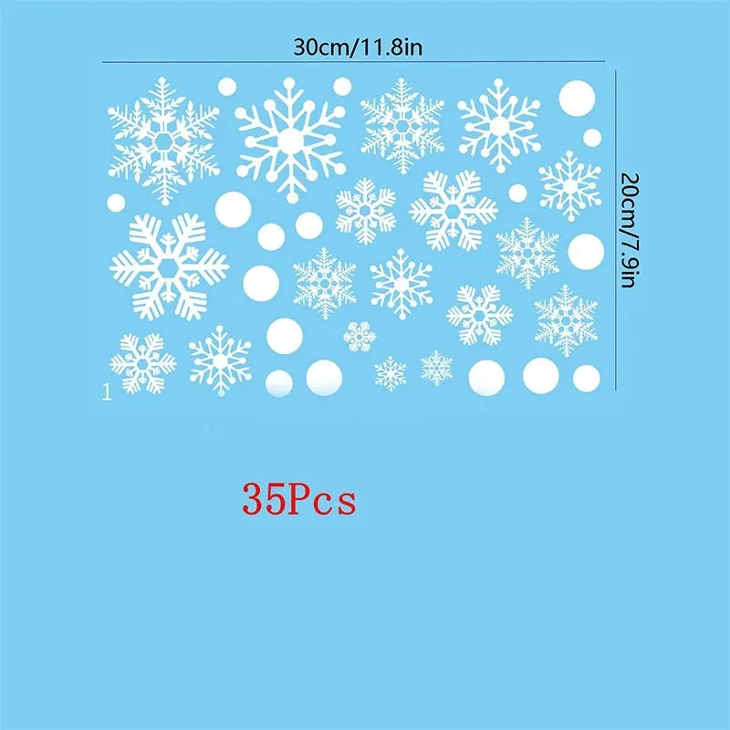20X30CM Glass Window Snowflake Stickers - Christmas Decor for Home Room, New Year Gift, Navidad & Holiday Supplies