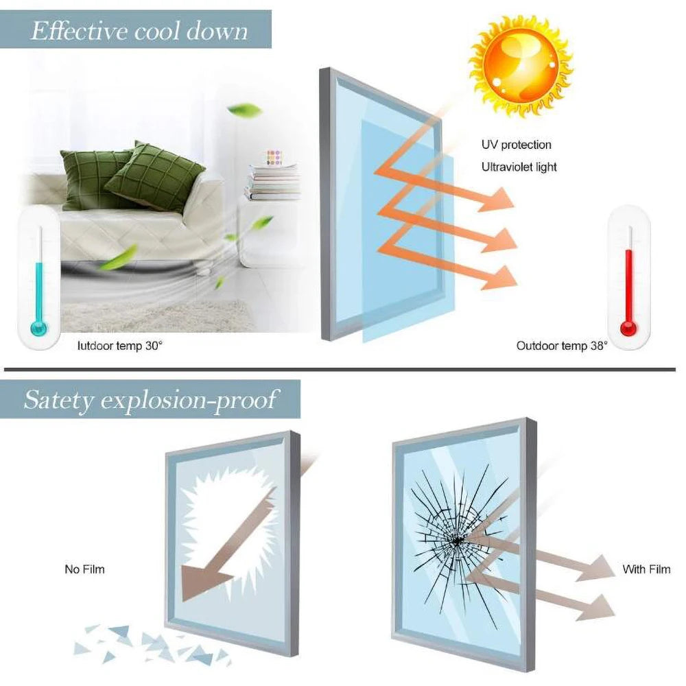 Privacy Glass Window Film Bamboo Pattern Frosted Glass Door Film Sun Blocking Glue-Free Static Adhesive Glass Window Stickers