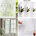 Window Privacy Film Rainbow 3D Decorative Glass Vinyl Stained Glass Decals Static Cling Window Sticker Non-Adhesive Films