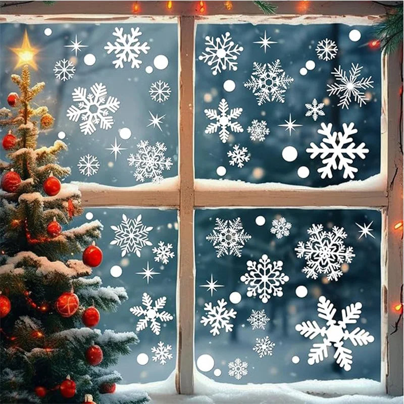20X30CM Glass Window Snowflake Stickers - Christmas Decor for Home Room, New Year Gift, Navidad & Holiday Supplies