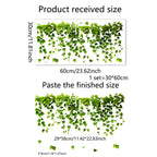 Green Fresh Vine Leaf PVC Night Light Sticker Double Sided Window Glass home wall Decoration sticker Electrostatic Cling DJ3082