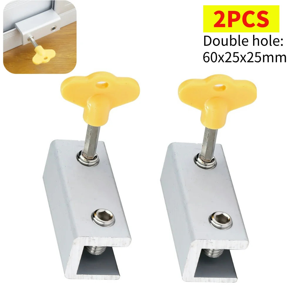 5-1pc Sliding Sash Stopper Cabinet Locks Straps Aluminum Alloy Safety Lock Child Protection Door And Window Anti-theft Lock