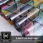 Stained Glass Window Film, Window Privacy Films, Colorful Lattice Window Tint, Rainbow Glass Decals Stickers for Home Anti UV