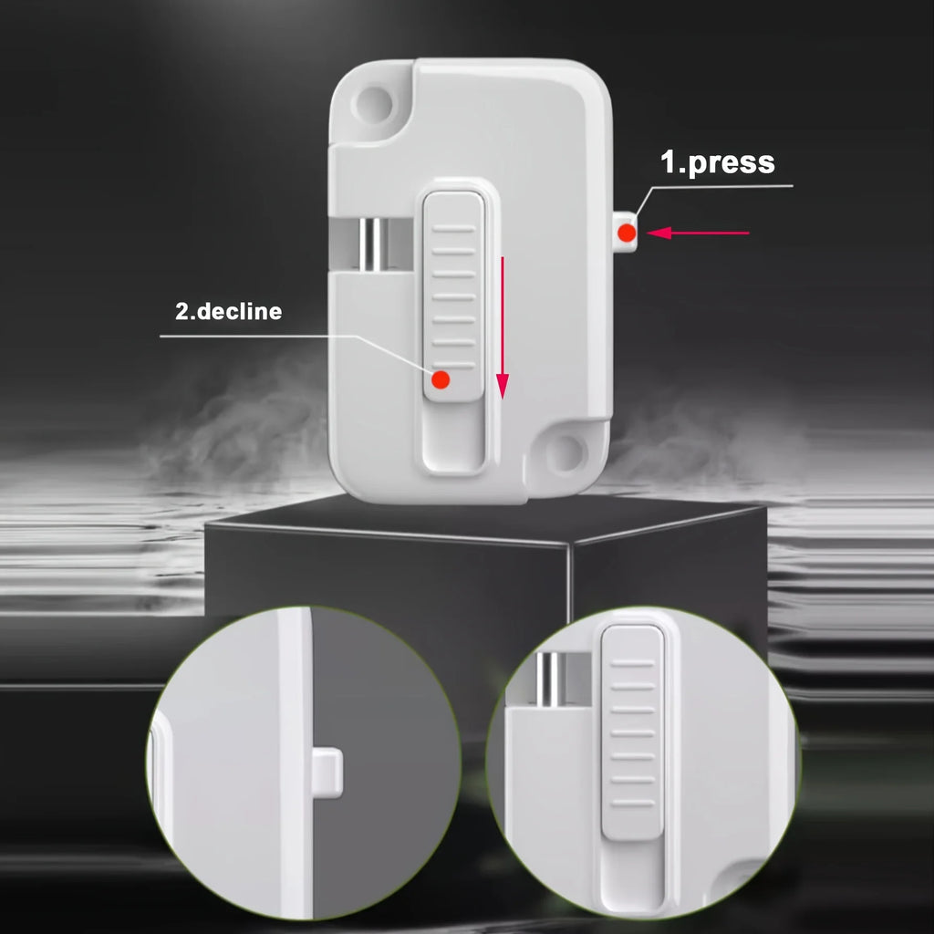 Adjustable Window Safety Lock - No-Drill/Drill Installation, Secure Sliding & Casement Windows with Screws and Adhesive Included