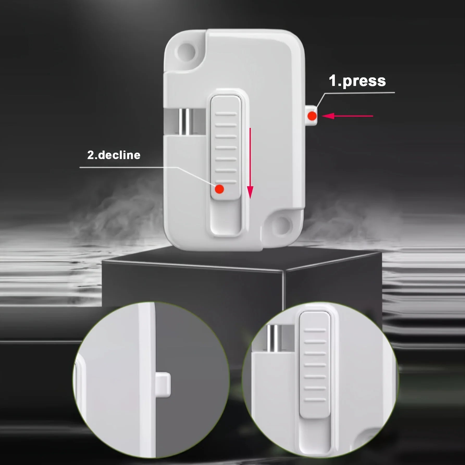 Adjustable Window Safety Lock - No-Drill/Drill Installation, Secure Sliding & Casement Windows with Screws and Adhesive Included
