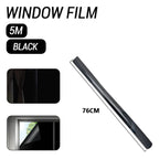 76/90cm Blackout Window Film Privacy: 100% Total Light Blocking Self-Adhesive Black Window Film for Glass Window for Baby Nurser