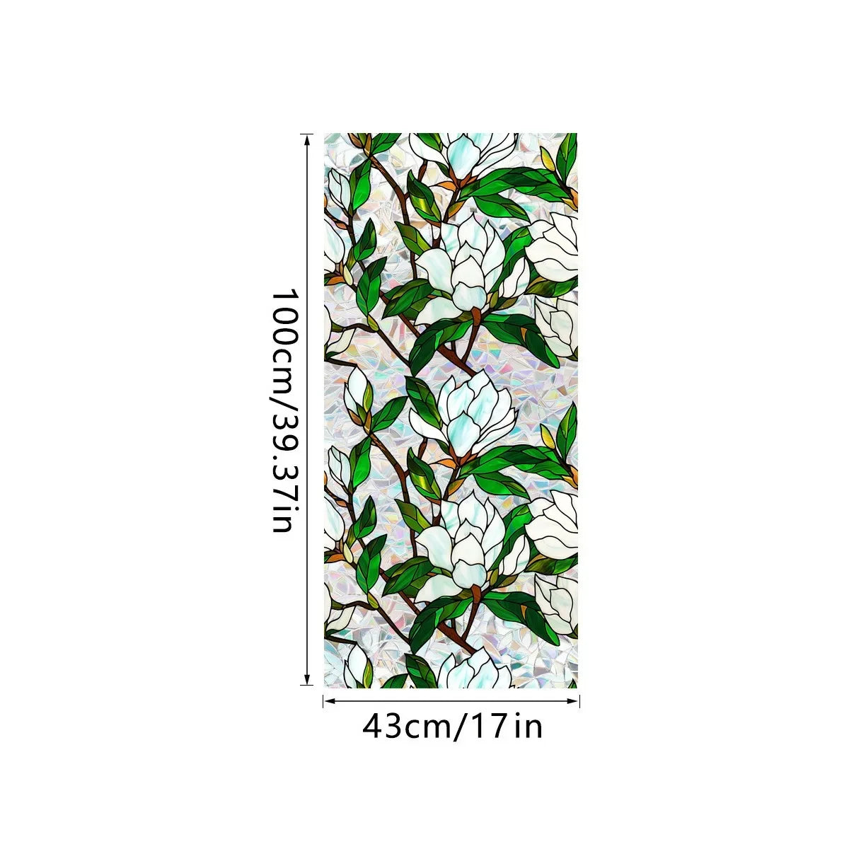 Sun Catcher Static Glass Stickers Non-Adhesive Window Sticker Decorative Privacy Flower Decal Painted Glass Rainbow Film Decors