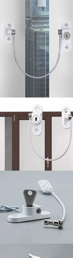 Children's Safety Lock High-rise Fall Protection Push-pull Limiter Window Lock External Push Flat Open Anti-theft Window Lock