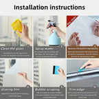 Horizontal Stripesd Glass Window Film Privacy Frosted Glass Window Sticker Translucent Opaque Sticker Suitable for Kitchen Offices and Other Scenes