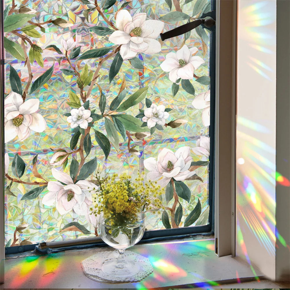 Window Film, Non-Adhesive Static Cling Window Film, Stained Glass Window Decals, Window Stickers for Home Office