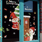 Christmas Window Stickers Christmas Wall Sticker Room Wall Decals Merry Christmas Decors 2024 For Home New Year Stickers 2025
